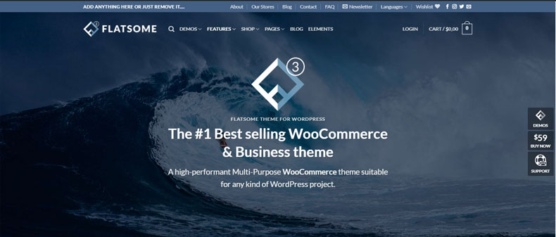 Flatsome is one of the best selling premium wordpress theme in Themeforest market