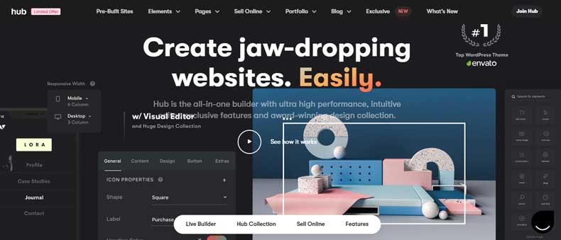 Hub is one of the best selling premium WordPress theme in Themeforest market