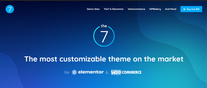 The 7 one of the best selling premium wordpress theme in Themeforest market