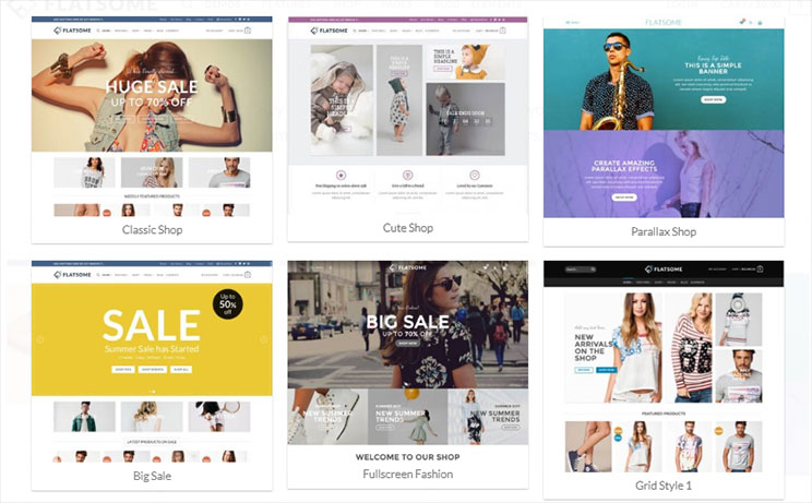 Flatsome theme demos