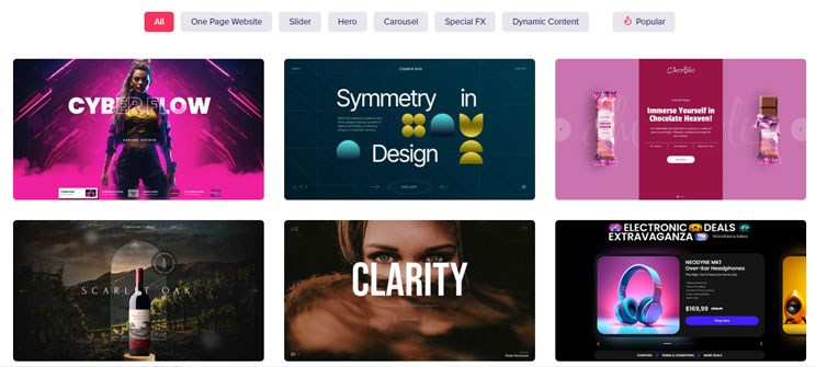 Slider Revolution Templates